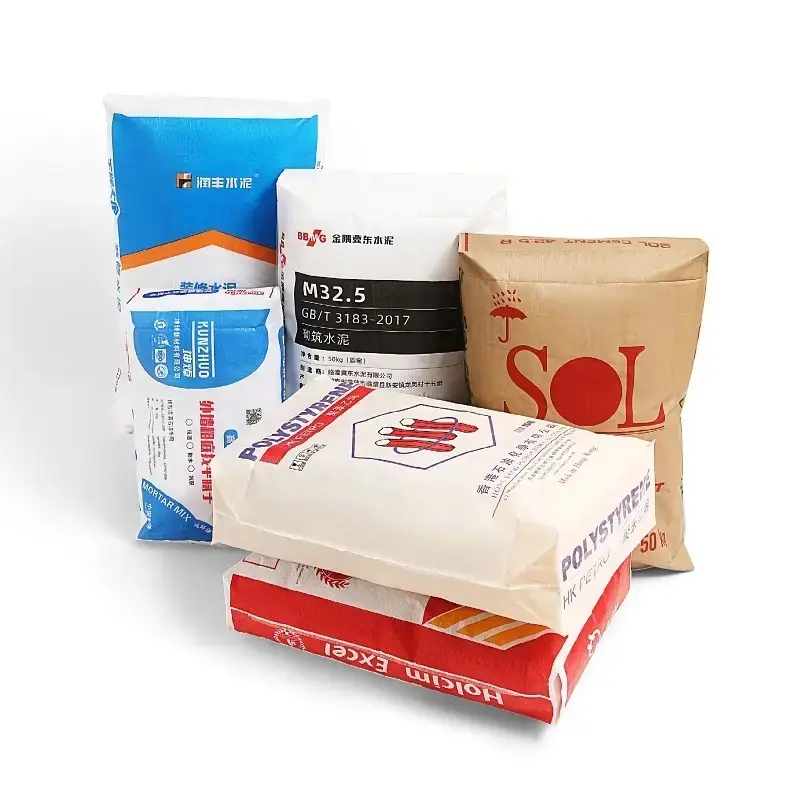 25 kg Kraftpapier-Kunststoff-Verbund beutel PP-gewebter Ventil beutel für chemische Zement verpackungen