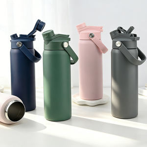 Bouteille d'eau isotherme en acier inoxydable à double paroi, sans BPA, à large ouverture, 24 oz, anti-transpiration, avec couvercle, pour le sport - Product Image 1