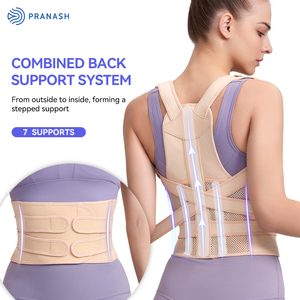 2026 Trending pembenah postur-3 warna Pink Beige Hitam punggung sabuk pendukung punggung dapat disesuaikan untuk wanita & Pria - Product Image 2