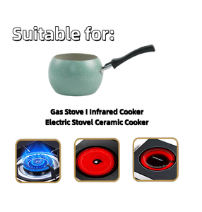 Calentador <span class=keywords><strong>de</strong></span> cafetera <span class=keywords><strong>de</strong></span> tamaño pequeño <span class=keywords><strong>de</strong></span> 7cm con revestimiento <span class=keywords><strong>de</strong></span> mármol, forma <span class=keywords><strong>de</strong></span> <span class=keywords><strong>manzana</strong></span>, olla antiadherente <span class=keywords><strong>de</strong></span> aluminio, mango <span class=keywords><strong>de</strong></span> baquelita, parte inferior en espiral - Product Image 4