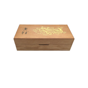 Boîte à vin en bois massif sur mesure avec couvercle rabattable 37x16x11,2 cm, emballage artisanal pour une seule bouteille de vin rouge, forme rectangulaire - Product Image 2