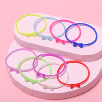 Pulsera de silicona multicolor con forma de mariposa, brazalete de silicona fluorescente, 9 unidades