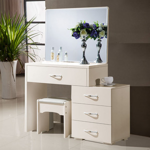 <span class=keywords><strong>Commode</strong></span> en bois blanc à <span class=keywords><strong>3</strong></span> tiroirs avec miroir, <span class=keywords><strong>commode</strong></span> de chambre à coucher et au Center de la maison - Product Image 2