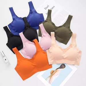 Marque privée personnalisée soie glacée <span class=keywords><strong>de</strong></span> haute qualité jeune fille porter soutien-gorge fille Sexy grand soutien-gorge chaud Sexy Photos soutien-gorge sans couture - Product Image 1