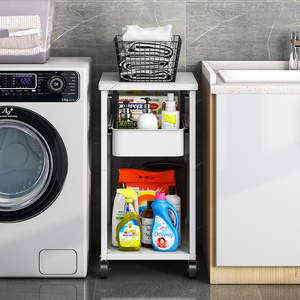 Nhà Và Nhà Bếp Giá Sắp Xếp Đựng Đồ Có Bánh Lăn <span class=keywords><strong>3</strong></span> Tầng Bằng Kim Loại Kệ Xe Đẩy Tiện Ích Có Thùng Rác - Product Image 4