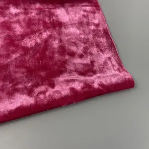Gradient đồng bằng Polyester Spandex nhuộm 240gsm dệt kim căng băng vải nhung cho quần áo ngủ