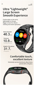Reloj Inteligente Deportivo IGPSPORT LW10 con Pantalla AMOLED de 1.43 Pulgadas, Monitorización de Salud y Fitness, Resistente al Agua, con Hebilla de Moda para Hombre - Product Image 3