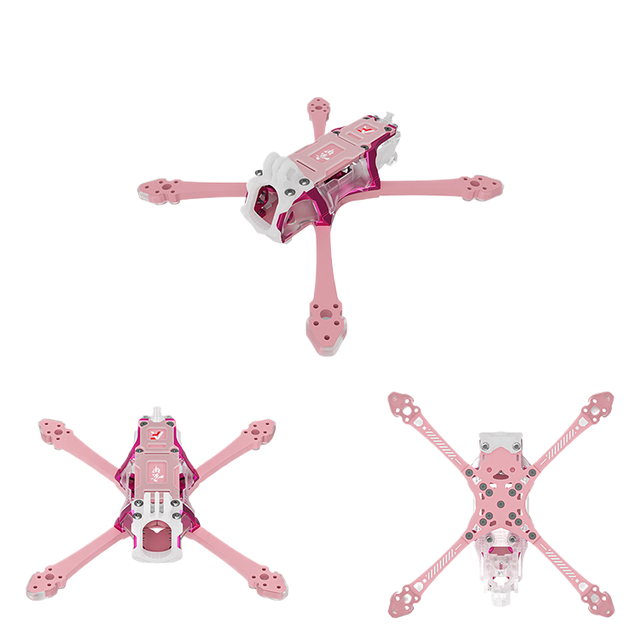 Axisflying Bando 5 Inch FPV Drone Frame Kit Squashed X Frame 205g for Compatible T700 Carbon Fiber 7mm Arm Sturdy RC Quadcopter