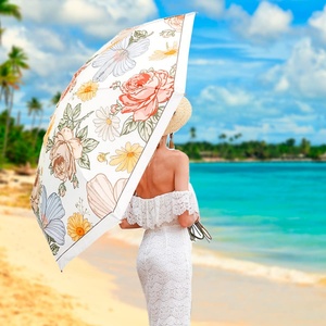 Modern Compact Three-Folding <b>Windproof</b> <b>Umbrella</b> with UV Protection Lightweight Portable Fully-Automatic Design for Women Adults - Product Image 3