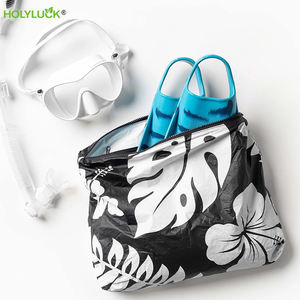 Dupont Tyvek Bolsa de maquillaje Tyvek Bolsa con cremallera Bikini Hawaiano Bolsas de traje de baño Papel Dupont personalizado <span class=keywords><strong>Aloha</strong></span> Tyvek Bolsa de cosméticos para la playa - Product Image 1