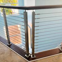 Accessoires de garde-corps d'escalier intérieur Kebil en câble métallique, garde-corps en acier inoxydable avec installation facile en DIY et design contemporain