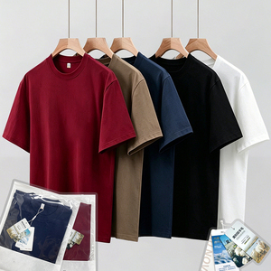 Camisetas de Verano al por Mayor para Hombre, Cuello Redondo, Manga Corta, Lisas, en Stock, Personalizables, de Modal, Algodón y Lana Fresca - Product Image 1