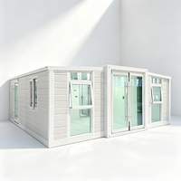 Maison en conteneur en acier portable extensible de 20 pieds et 40 pieds avec chambre à coucher, villa modulaire personnalisée, appartement préfabriqué en Chine