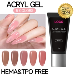 Best Seller Low MOQ Custom Crystal Acryl Builder Gel Self-leveling Nail Extension Glue ODM Custom <b>Service</b> - Product Image 1