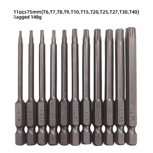 <b>Torx</b> Screwdriver <b>Bits</b> Hex Shank Hollow With Holes 50mm 75mm 100mm Set Magnetic For Diy Repair - Product Image 5