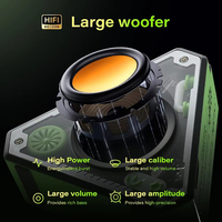 Subwoofer portable sans fil transparent V2 Mecha pour extérieur, basses puissantes pour haut-parleur 5.3 avec LED RGB, sortie 5W, portée 10m