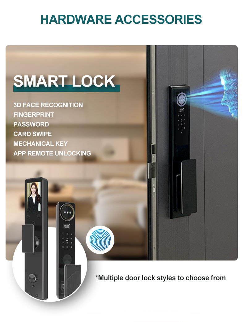 ZEKIN Premium Safe Aluminum 3D Engraved Front Entry Door Smart Lock For Entrance Soundproofing Villa Homes Doors · image 5