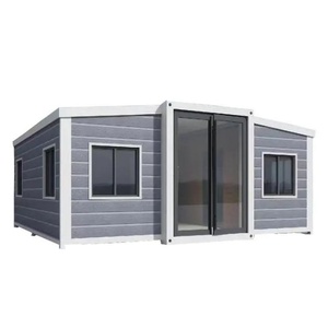 Structure Métallique Extensible en Acier pour Maison Conteneur de 40 pieds, Conception Bi-Aile, Bâtiment de Bureau Modulaire Préfabriqué, <span class=keywords><strong>Terrasse</strong></span> Moderne - Product Image 1