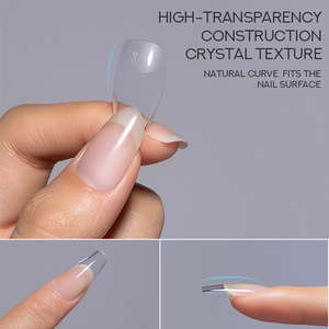 BBM Capsules d'<span class=keywords><strong>ongles</strong></span> souples en <span class=keywords><strong>gel</strong></span>, couvrance totale, 320 pièces/boîte, transparentes, pour extension, à presser, forme Stiletto incurvée, pour nail art - Product Image 3