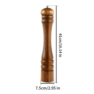 Molinillo de Pimienta Gigante de Madera de Acacia de 16 Pulgadas, Molinillo Manual de Especias de Grado Profesional con Núcleo Cerámico Ajustable - Product Image 3