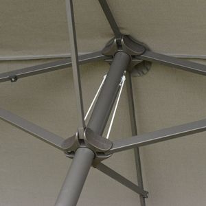 DB for Hot Sale 15 'Modern Design Stahl Rechteckiger Sonnenschirm Doppelseitiger Markt mit einfachem Kurbel deck für Sonnenschutz - Product Image 5