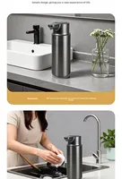 Distributeur automatique de savon de luxe pour la maison, en acier inoxydable 304, rechargeable par USB, OEM ODM, distributeur de savon automatique à capteur de bureau