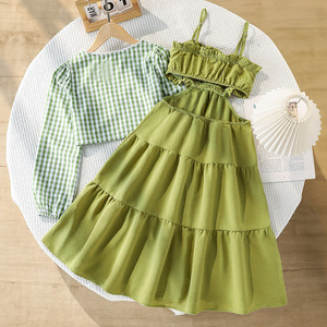 Abbigliamento per bambini <span class=keywords><strong>vestiti</strong></span> per ragazze Set abito da ragazza Set due pezzi, primavera e autunno abiti Top a maniche lunghe per bambini - Product Image 2