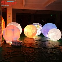 Ballons lumineux LED Planètes du Système Solaire Neuf Planètes Gonflables Planète Saturne