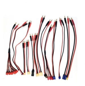 다기능 XT60 Deans TRX 커넥터 4mm 총알 바나나 플러그 RC <span class=keywords><strong>IMAX</strong></span> <span class=keywords><strong>B6</strong></span> 충전기 8-in-1 충전 전원 어댑터 고무 케이블 - Product Image 5