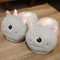 Chaussons d'intérieur chauds en coton pour hommes, faible MOQ 36-42, chaussons en peluche Dragon, chaussons en peluche animaux personnalisés