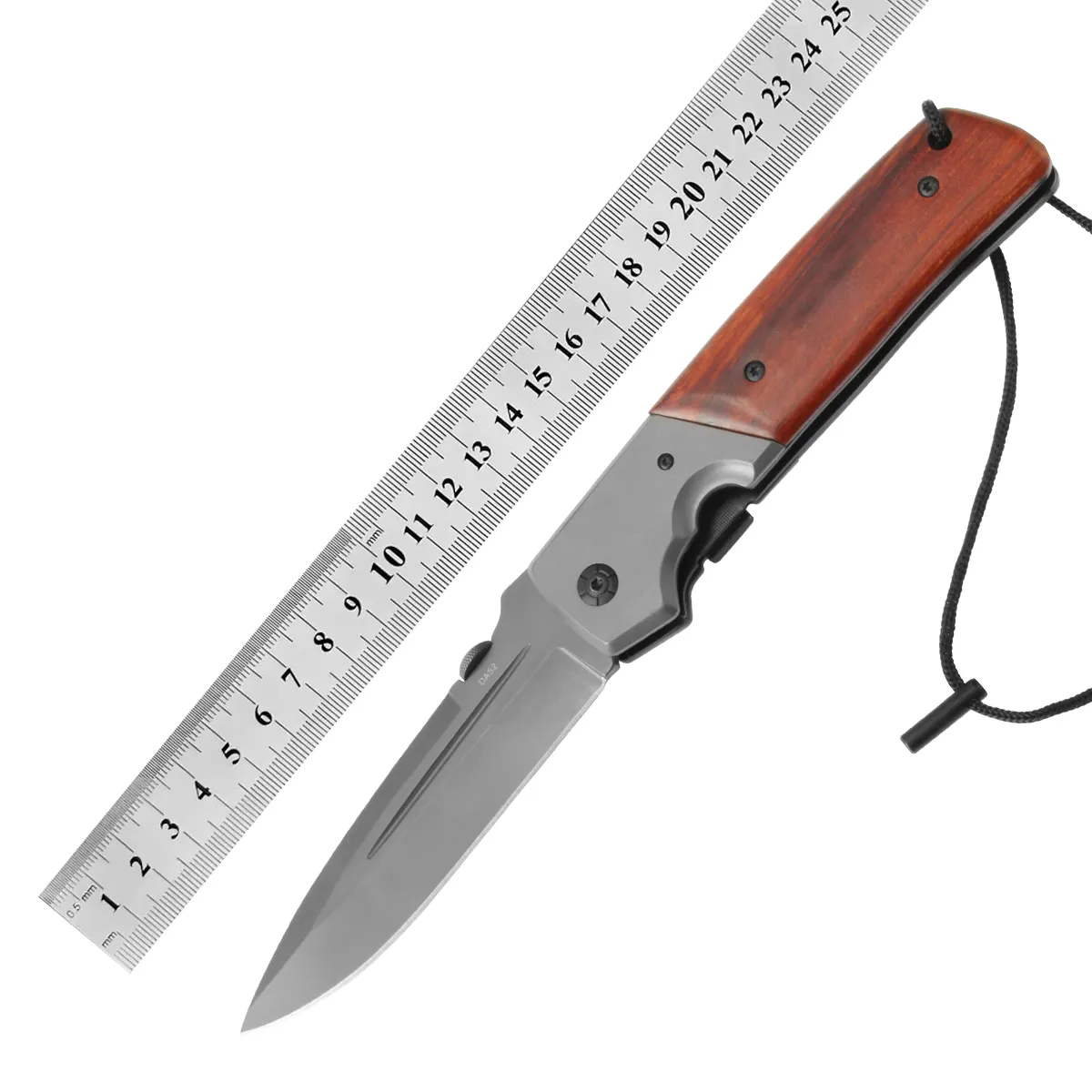 DABR 52 새로운 스타일 멀티 도구 접이식 포켓 나이프 나무 손잡이와 휴대용 캠핑 칼
