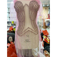 Grand diamant gland Patch pleine longueur strass panneau cristal Applique pour Costumes de carnaval