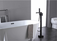 Robinet de bain de sol à grand débit à pression d'air, robinet de bain de sol mixte à eau froide et chaude à la mode simple