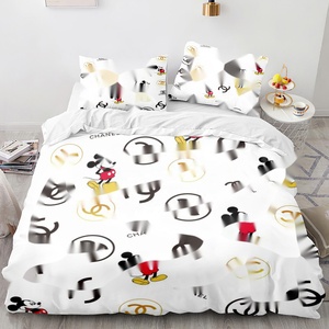 Ensemble de housse de <span class=keywords><strong>couette</strong></span> de lit de personnage d'<span class=keywords><strong>anime</strong></span> à fleurs modernes personnalisées de 3 pièces <span class=keywords><strong>couette</strong></span> en Carton de créateur 3D pour hôtels - Product Image 4