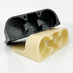 Consola de bolsillo lateral de PP, bolsillo lateral, <span class=keywords><strong>Beige</strong></span>, negro, 2 uds., portavasos para coche, organizador de asiento delantero automático, soporte para teléfono móvil - Product Image 2