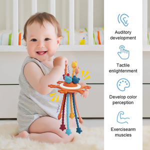 Jouet de Dentition Sensoriel <span class=keywords><strong>Montessori</strong></span> en Silicone pour Bébé, Jouet Interactif, Sans Bpa - Product Image 3