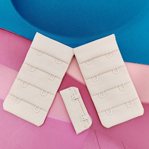 Cinta de tela de nailon suave color piel al por mayor con ganchos y ojales para sujetadores y cierres de barra - Product Image 1