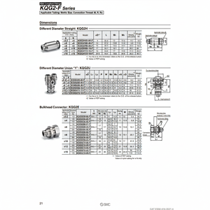 SMC Pneumatics One-Touch Fittings Piezas neumáticas de - Product Image 1