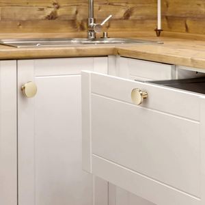 Lot de 20 boutons de meuble ronds à trou unique en alliage de zinc brossé pour cuisine, hôtel, salle de bain, coiffeuse et tiroirs - Product Image 4