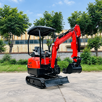 Mini-excavatrice de 1,6 tonne et 1,5 tonne fabriquée en Chine, à prix abordable, largement utilisée, avec cabine fermée, en vente
