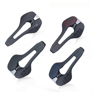 Sillín de bicicleta de carretera de montaña RACEWORK, sillín de bicicleta cómodo hueco de cuero de fibra súper ligero - Product Image 1