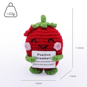 Juguete <span class=keywords><strong>de</strong></span> Navidad hecho a mano <span class=keywords><strong>muñeco</strong></span> <span class=keywords><strong>de</strong></span> <span class=keywords><strong>nieve</strong></span> <span class=keywords><strong>de</strong></span> punto con tarjeta positiva Amigurumi muñeca <span class=keywords><strong>de</strong></span> apoyo emocional regalo para fiesta <span class=keywords><strong>de</strong></span> amigos - Product Image 6