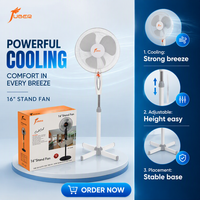 Ventilateur sur pied à grille en maille de 16 pouces avec lumière, trois vitesses, en promotion