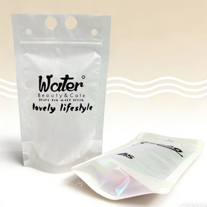 Bolsas de Mylar Holográficas Impresas Personalizadas con Cierre Esmerilado para Empaque de Snacks y Herramientas de Belleza con Orificio - Product Image 1