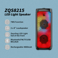 Altavoces Karaoke Inalámbricos de 8 Pulgadas con Woofer de 40W LED de un Solo Color, Batería de 4500mAh, Micrófono Integrado, para Teléfono Móvil, Computadora y Hogar
