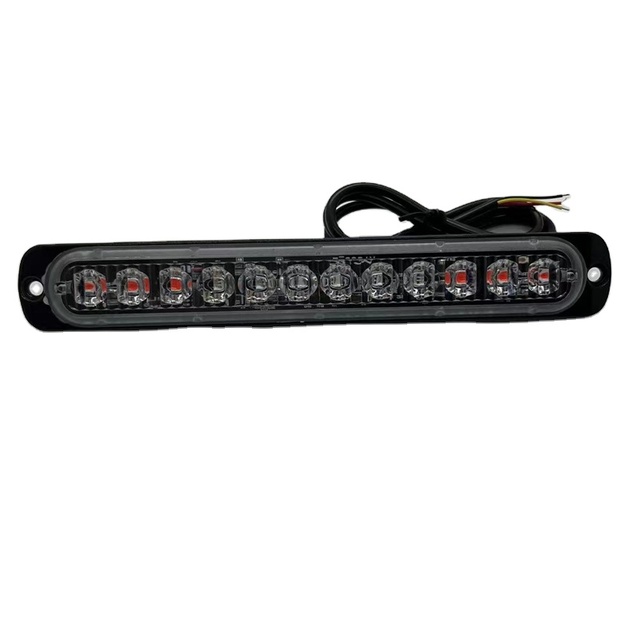 12LED Car Truck Strobe Flash Emergency Warning Bar Light 12V-24V Side Marker Truck BAR Yellow Water Proof Lamp Light
