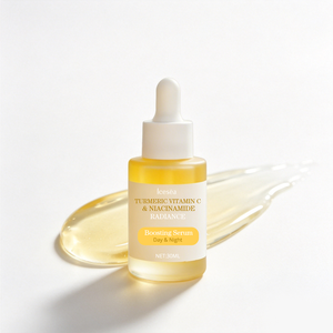 Suero Iluminador de Cúrcuma, Vitamina C y Niacinamida de Marca Privada, Reduce Manchas Oscuras, Tono Desigual, Cuidado Facial OEM - Product Image 3