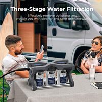 Filter Air Laut Multi-Tahap untuk Luar Ruangan, Sangat Mengurangi Rasa Tidak Sedap, Ideal untuk Kebun, Pemurni RV 0.2 Mikron