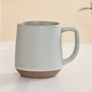 Mug kopi kapasitas besar keramik kasar Mug Retro Eropa