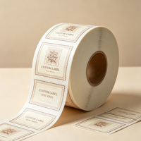 Rouleau d'étiquettes adhésives personnalisées de luxe, logo imprimé, estampage à chaud en feuille d'or, étiquettes pour flacons de parfum